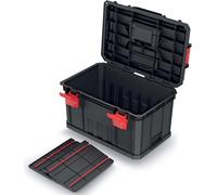 Kistenberg Caisse à outils Boîte à outils Boîte à outils d'atelier avec 2x séparations, capacité de charge 50 kg, plastique, Modular Solution 530 x 355 x 310 mm
