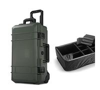 Boîte à Outils Boîte à outils durs avec roues et poignée grande valise avec doublure de division de mousse for instruments d'équipement de précision multicolore Caisse à outils complète(Nero,B)