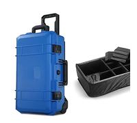 Boîte à Outils Boîte à outils durs avec roues et poignée grande valise avec doublure de division de mousse for instruments d'équipement de précision multicolore Caisse à outils complète(Blauw,B)