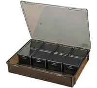 Boîte à outils, boîte de rangement, organiseur, grande mallette modulaire en plastique avec compartiments, empilable, couvercle anti-poussière pour quincaillerie, vis, clous, atelier, garage (D)