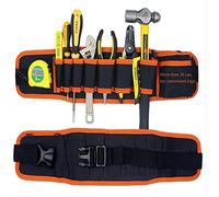 Boîte à outils, Ceinture à outils multicolore for électricien, pochette de réparation, sac banane multifonctionnel imperméable en tissu Oxford for charpentier(Orange)