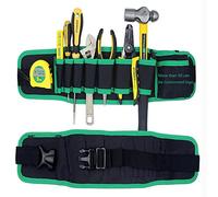 Boîte à outils, Ceinture à outils multicolore for électricien, pochette de réparation, sac banane multifonctionnel imperméable en tissu Oxford for charpentier(Green)