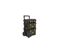 Boite à outils Chariot d'atelier sur roues 3 Coffrets Amovibles Servante mobile 139kg max