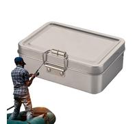 Boîte à outils - Compact Multifonctionnel Métallique | Petite boîte à appâts - pour plage jetée rivière ruisseau étang lac achigan truite poisson-chat eau
