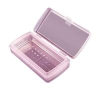 Boîte à outils compacte pour désinfectants pour ongles - Récipient pour salon de beauté, utilisation à la maison - Organisateurs de rangement sûrs - Étui portable pour trempage d'alcool