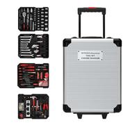. Boite a Outils Complete avec Roulettes en Aluminium Étanche. Ensemble de Pièces de Réparation Manuelle.