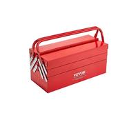 VEVOR Boîte à Outils Couvercle Rabattable 3 Niveaux 4 Plateaux Poignée 457,2 mm