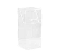 Boîte à outils de beauté en acrylique transparent avec couvercle, boîte de rangement compacte pour pinceaux et cosmétiques, organiseurs de cosmétiques anti-poussière, Tube carré., One Size
