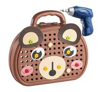 Boîte À Outils De Construction Éducative - Boîte À Outils À Vis Pour 26 X 6,2 X 25 Cm Avec Perceuse Électrique | Plastique ABS 500g, Ce Jouet D'ingénierie Préscolaire Avec Tournevis Aide À Dév