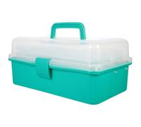 Boîte à Outils de Rangement Pliable à Trois Niveaux pour Usage Quotidien | Pp Vert, Grosse Capacité, Portable et Pratique, pour Outils Électriques et Objets de Taille Moyenne