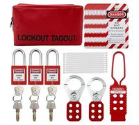 Boîte à outils de verrouillage avec 3 cadenas de sécurité, boucle en nylon et attaches de câble pour la sécurité électrique