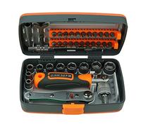 Boîte à outils domestique 38 en 1 avec tournevis à cliquet, 10 manchons, 22 embouts, outils multifonctionnels pour le travail du bois, l'entretien des véhicules, ressort d'extension universelle pour