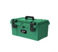 Boîte à outils double couche étanche durable avec charnières en acier pour travaux de réparation d'électricien professionnel Vert 45,7 cm