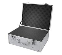 Boîte à Outils en Aluminium, Mallette de Transport avec Insert en Mousse Noire, boîte à Outils, Mallette de Rangement pour Outils Portables (Argent)