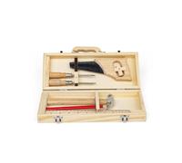Bigjigs Toys Caja de herramientas de bricolaje - 6 herramientas de madera para n