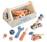 Boîte à Outils en Bois pour Tout-Petits, Jouets éducatifs pour Enfants, Jouets, Accessoires de Jeux, Cadeau créatif pour Enfants à partir de 3 Ans, garçons et Filles