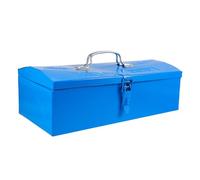 Boîte à Outils en Métal Bleue, Portable, Simple Couche pour Rangement | Coffret de Stockage, Usage Intérieur, Atelier et Réserve, Structure Fer Résistante aux Déformations