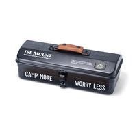 Boîte à outils en métal, petite boîte à outils portable de 14,2" avec boucle et poignée à double verrouillage, boîte de rangement à main pour pique-nique de camping en plein air (Noir-1)