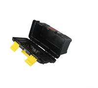 Boîte à outils en plastique à deux couches de 25,4 cm, construction durable résistante à la pression avec verrouillage sécurisé à 4 loquets, poignée renforcée et charnières métalliques pour le travail