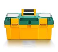 Boîte À Outils en Plastique À Double Compartiment et Grande Capacité, Dans des Tons Jaunes et Verts(20in)