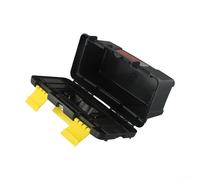 Boîte à outils en plastique de 25,4 cm avec deux couches de rangement, charnières métalliques, mécanisme de verrouillage sécurisé et poignée intégrée pour outils (couche intérieure)