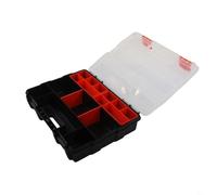 Boîte à outils en plastique PP avec séparateurs réglables, boîte de rangement de grande capacité pour électriciens et amateurs de bricolage - Compatible avec Scr(L)