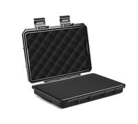 Boîte à outils en plastique robuste, étui de sécurité scellé pour outils, appareils photo, instruments (noir)