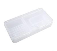 Boîte à outils en plastique transparent pour vis et petits composants 18,5 x 9,5 x 3,7 cm Boîte de rangement transparente pour réparation de téléphone, bijoux, papeterie, 1 paquet (18,5 x 9,5 x 3,7 cm