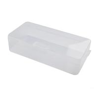 Boîte à outils en plastique transparent pour vis et petits composants, 18,5 x 9,5 x 3,7 cm, boîte de rangement transparente pour réparation de téléphone, bijoux, papeterie, 1 paquet (18,4 x 8,9 x 4,7