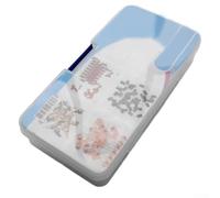 Boîte à outils en PVC transparent 8 compartiments amovibles pour vis, composants électroniques, bijoux, papeterie et petits outils - 142 x 74 x 30 mm