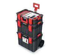 Boîte à outils - KISTENBERG KMSS553585B - 3 compartiments - Dimensions 530x355x825 mm - Poignée télescopique