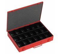 Boîte à outils métal - 18 cases Sori