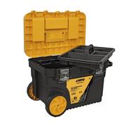 VITO Valise à outils VIMT25A - Poignée amovible et extensible - Plateau à outils amovible - Couvercle avec 1 compartiment de rangement - Fermetures métalliques très résistantes