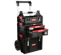 Boîte à outils modulaires - BOTLE - Set 2 organisateurs - H 115 cm - 7 compartiments - Poignée amovible