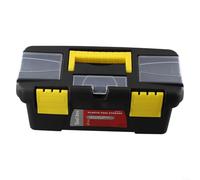 Boîte à outils multifonction en plastique à deux couches de 25,4 cm avec poignée intégrée, serrure sécurisée et charnières métalliques pour l'organisation des outils (sans couche intérieure)