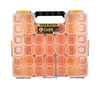 Boîte à outils organiseur 21 compartiments de rangement en plastique personnalisable différentes tailles vis d'armoire couvercle transparent 2 verrous latéraux coulissants léger avec poignée