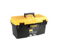 Perel Tools Boîte à outils 43,5 L – bac amovible, plastique robuste, poignée rabattable