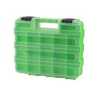 Boîte à outils portable - Boîte à outils transparente avec plusieurs compartiments - Mallette de rangement compacte pour les petites pièces et accessoires - Boulons à clous, bases d'écrous, bases à