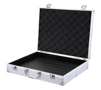 Boîte à Outils Portable en Alliage D’aluminium, Argenté, Verrouillable | Ouverture Fluide, Poignée Intégrée, Usage Bureau ou Garage, pour Bijoux et Tablettes, Format Compact