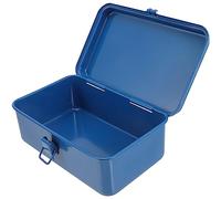 Boîte À Outils Portable En Métal, Vide, 19 X 12 X 7,8 Cm, Pour Rangement À Domicile, Garage, Voiture, Bleu