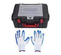 Boîte à outils portable multifonctionnelle noire pour l'organisation à bricoleur