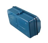 Boîte à outils portable robuste en acier avec loquet sécurisé pour garage, atelier, équipement de mécanicien industriel et kit de réparation domestique (28 x 16 x 12 cm)