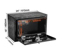 Boîte à Outils pour Camion 61 x 43 x 46 cm-VEVOR-Caisse de Stockage en Aluminium-pour Remorque Pick-up Fourgonnette Véhicules