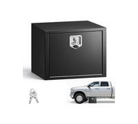 VEVOR Boîte à Outils pour Camion en Acier 609x457x457 mm, Coffre à Outils sous Châssis ou sous Plateau, Rangement pour Benne Camionnette Fourgonnette Remorque SUV, avec Serrure et Clés, Noir