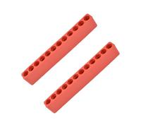 Boîte à outils pour embouts hexagonaux 6,35 mm, 12 emplacements, rouge | Boîte de rangement professionnelle à 12 emplacements compatible avec embouts hexagonaux de 6,35 mm, ABS robuste