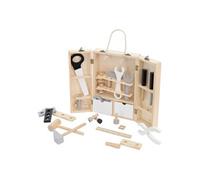 Boîte à Outils pour Enfants avec 8 Outils, Mallette en Bois, Jouet Montessori 1 An +,
