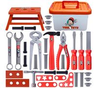 Boîte À Outils Pour Faire Semblant De Jouer - Ensemble De 39 Pièces D'Outils Jouets Pour Tout-Petits Garçons | Outìls Dê Simulation Avec Boîte À Outils Portable Pôur Apprentissage Et Jeu Créatif