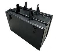 Boîte à outils pour lit de camion - Organiseur de rangement étanche en fer avec support de levage et double trou de verrouillage pour pickup, camping-car, remorque, fourgonnette