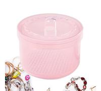 Boîte à outils professionnelle transparente double couche amovible, organiseur de rangement portable antidérapant pour la maison, le salon de manucure, les voyages, rose, Refer to description, Unisexe