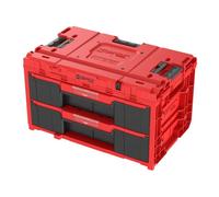 Qbrick System Boîte à outils ONE DRAWER 2 – Tiroir spacieux, empilable – Rouge